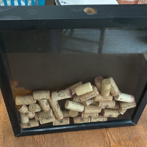 Shadow box—Wine cork collector, 13”x13”-wall hang or stand on your bar. - Picture 5 of 5